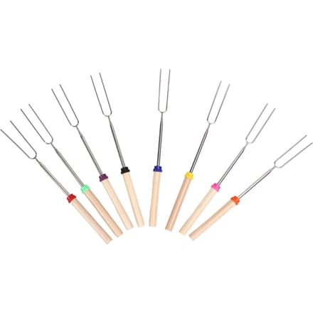 8 Stuks Telescopische Uitschuifbare Marshmallow Roosterstokken Marshmallow Stokjes Kit Uitschuifbare Rooster L gray
