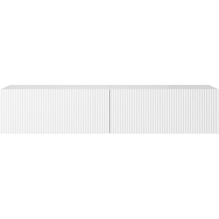 Selsey Veldio - RTV 140 cm - Wit met gefreesde fronten