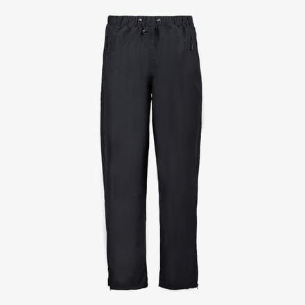 Mountain Peak heren dames regenbroek met ritsen zwart - Maat S