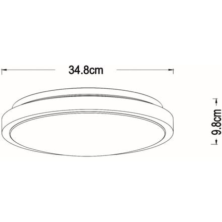 Lucide Dasher LED plafondlamp, wit, Ø 34,8 cm, 2700 K, IP44