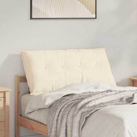 vidaXL - Rugkussen - Crèmekleurig - 100 - x - 50 - cm - Corduroy - stof