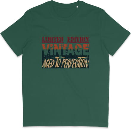 Grappig Heren en Dames T Shirt - Vintage Print Limited Edition - Groen - M