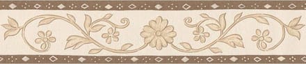 MODERNE BLOEMEN BEHANGRAND |beige bruin creme - A.S. Création Only Borders 11