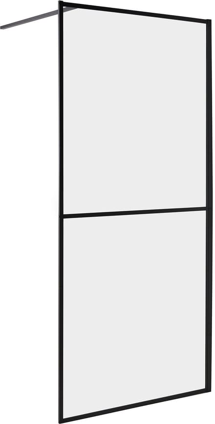 ACULEO - Douchescherm - Zwart - Veiligheidsglas