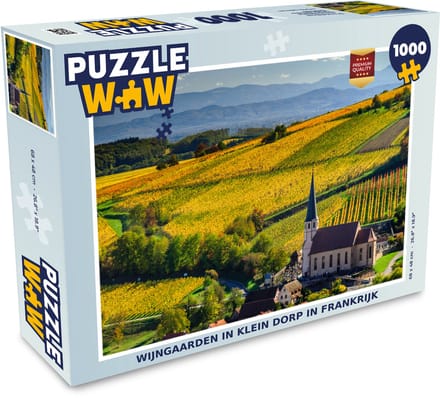 Puzzel Frankrijk - Wijngaard - Dorp - Legpuzzel - Puzzel 1000 stukjes volwassenen