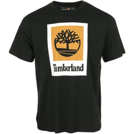 Timberland Gekleurd Kort Grafisch T-Shirt, Zwart