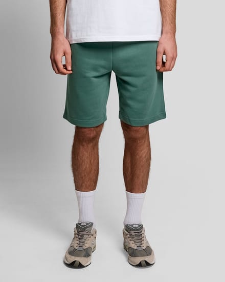 Lyle & Scott Plain Sweatshort Broeken Heren - Groen - Maat XS