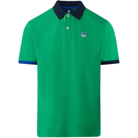 Polo shirt met verschillende kleuren manchetten combo North Sails