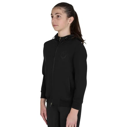 Sweater met capuchon en kinderlogo Equestro Shiny