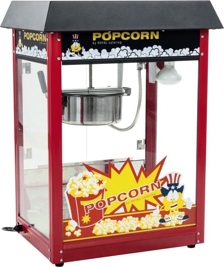 Popcornmachine - 1500 W - Zwart dak - Royal Catering RCPS-16E