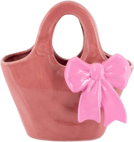 HomeBound by KY | Aardewerk tas vaas bow | bloemenvaas