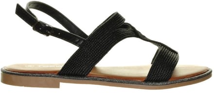 Fashion Sandalen Zwart Plat maat 37