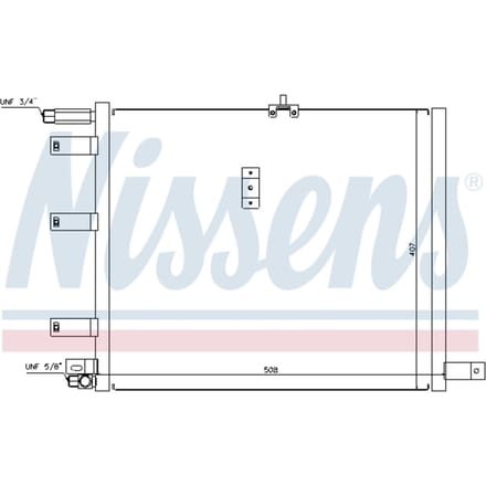 Condensator, airconditioning NISSENS 94300