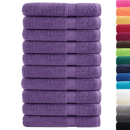 vidaXL - Saunadoeken - SOLUND - 10 - st - 600 - g/m² - 80x200 - cm - paars