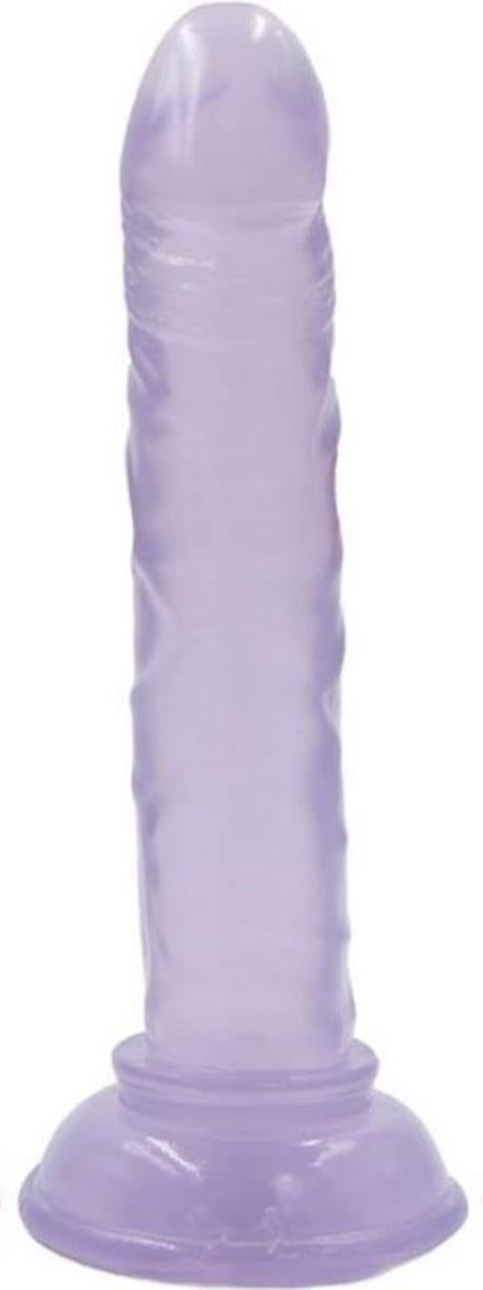 Nooitmeersaai - Siliconen mini dildo transparant zuignap - 12 cm