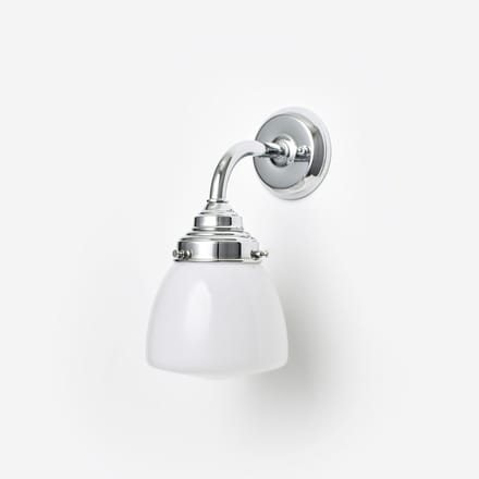 Wandlamp Schoolbol Small Curve Chroom - Art Deco Trade