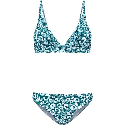 Shiwi Beau Bikini Set Lush Leopard Cool Pine Green Cool Pine Green Größe: 38 | Bikinis Outlet | Damen | Cyan