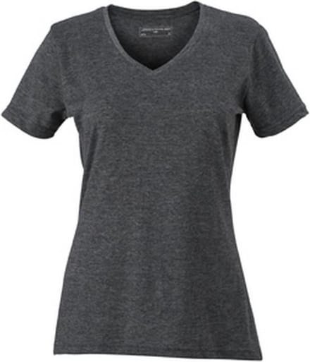 James and Nicholson Dames/dames Heather T-Shirt (Zwart gemêleerd)