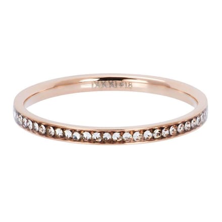 iXXXi Vulring Zirkonia Crystal roségoudkleurig 2mm - maat 19