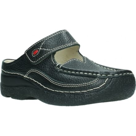 Wolky Dames Klompen 06227 Roll Slipper Zwart
