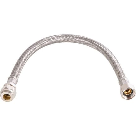 BPE RVS flexibele slang 35cm 3/8" bn.dr. x 10mm knel