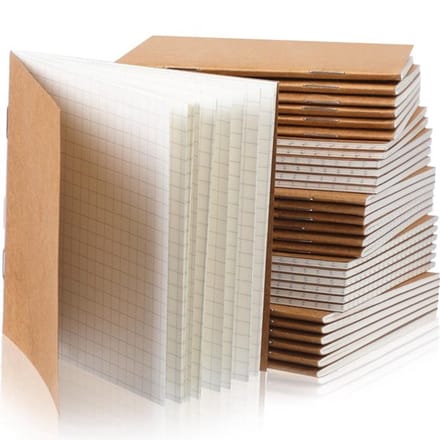 Dailygoody - Mini Pocket Kraft Notebooks - Set van 50 - Bruin - Memo