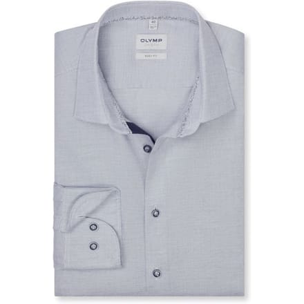 Slim fit zakelijk overhemd van katoenmix met Kentkraag