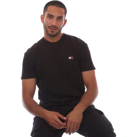 Tommy Jeans Heren Tonaal Badge T-shirt (Zwart)
