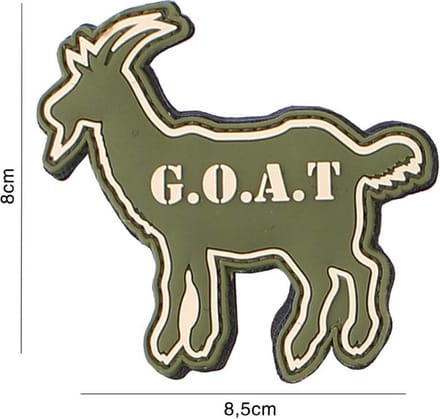 Embleem 3D PVC G.O.A.T. groen