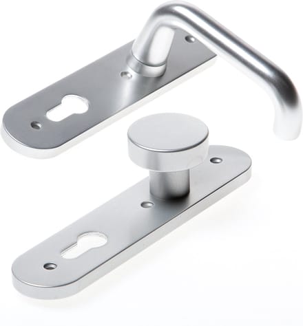 Nemef Kruk/knop schild aluminium 3253 FP rechtswijzend pc72 F1