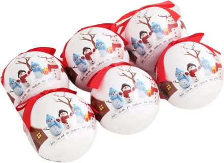 Nivard Kerstballen - Kerstversiering - Plastic - Kerstballenset - Stijl 3- 8 cm - 6 stuks