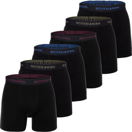 Scotch & Soda Boxershorts Solid Cotton Stretch Set van 6