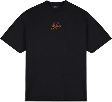 Malelions oversized striped signature t-shirt in de kleur zwart.