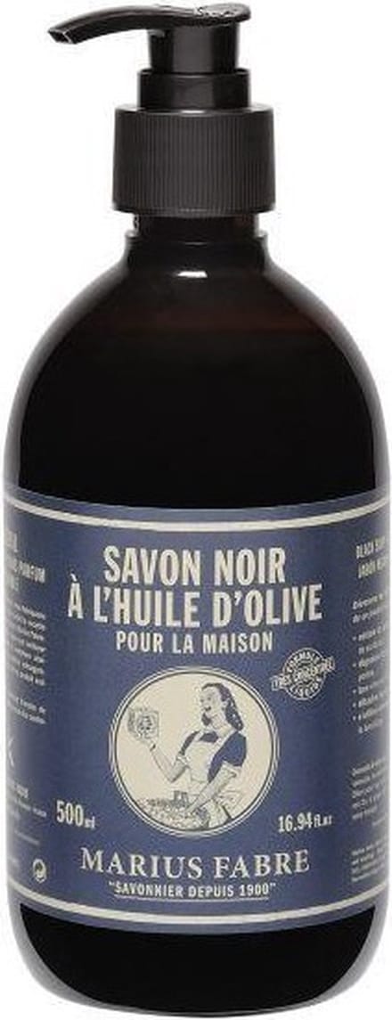 Zwarte Huishoudzeep (Olijfolie) - Marius Fabre 500 ml