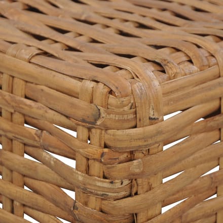 vidaXL - Salontafel - 47x47x28 - cm - natuurlijk - rattan