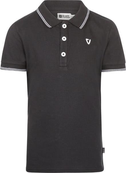 No Way Monday - Jongens Polo ss Antracite - Maat 134
