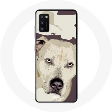 Samsung Galaxy A41 Hoesje Wit Pitbull Hond wit