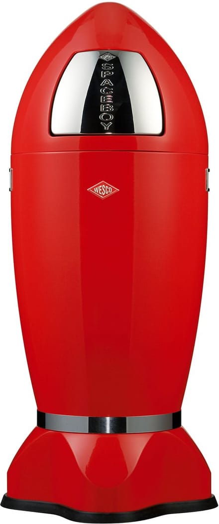 Wesco afvalbak Spaceboy, afvalbak, afvalemmer, plaatstaal, rood, 35 l, 138631-02