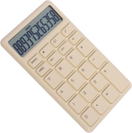 Draagbare Rekenmachine - Mini Calculator - Kantoor School - Grote Knoppen - 13.6 x 8.5 cm - Wit