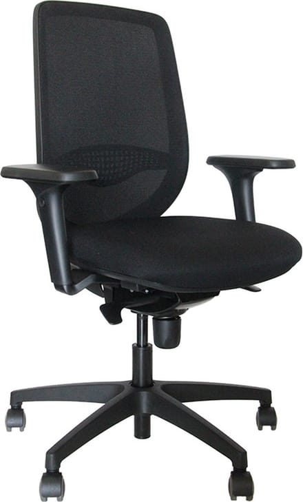 Bureaustoel NEN EN 1335 - 3D Netweave Rug - 4D Armleuning - Zwart
