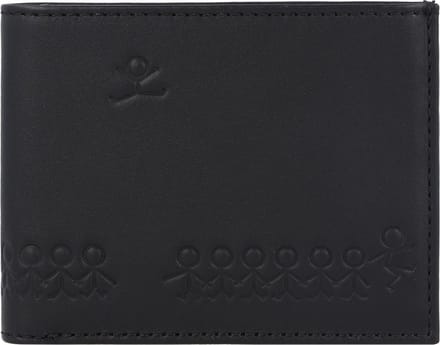 oxmox Leren portemonnee Leather RFID Protect Pocketbörse Jumping Jack Embossed Black zwart