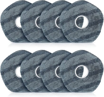 Vervangende mopdoekset compatibel met Eufy X10 Pro Omni en X9 Pro, 8 stuks microvezel, wasbaar