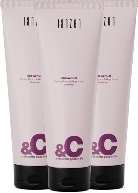 JANZEN Shower Gel &C Vanilla Peach & Happiness 3-pack
