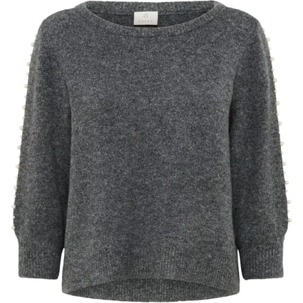 Kaffe Trui Kabetty Pullover 10510632 100123 Grey Melange Dames Maat - L