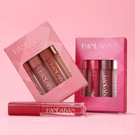 HANDAIYAN - Non Sticky Finish Liquid Lipstick Set - 3 Types Set C (1ml x 4pcs)