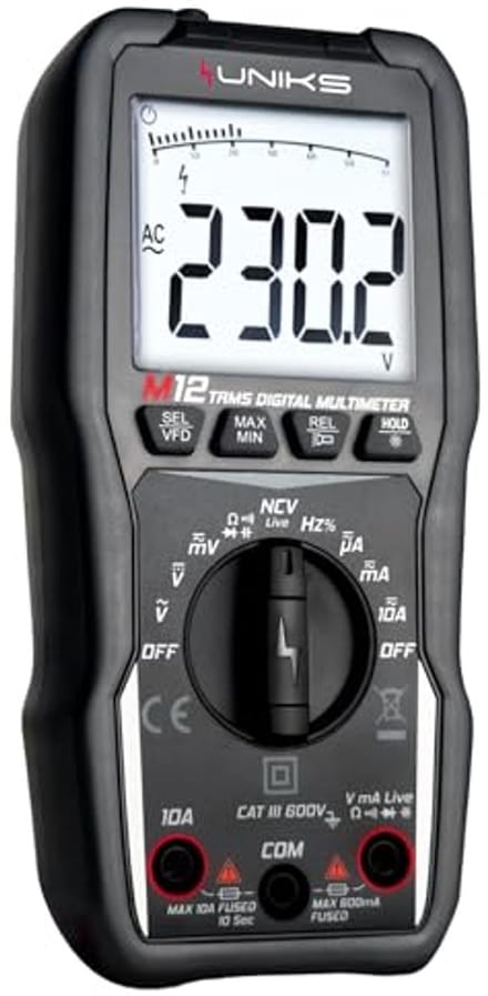 Professionele Digitale Multimeter TRMS – Multimeter M12 met 6000 Counts, LCD-display, LED-licht, en NCV-detectie