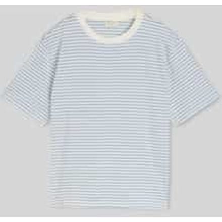 Tom Tailor Denim - T-shirt met boxy pasvorm - Maat S - light blue white stripe