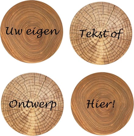 Placemats gepersonaliseerd met uw eigen tekst of ontwerp - Hout style - diameter 38cm
