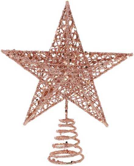 Dailygoods - IJzeren Kerstboomster met Glitter voor Feestdecoratie