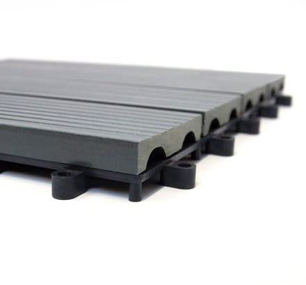 Wpc terrastegels - grijs - 30x30cm - 99 stuks